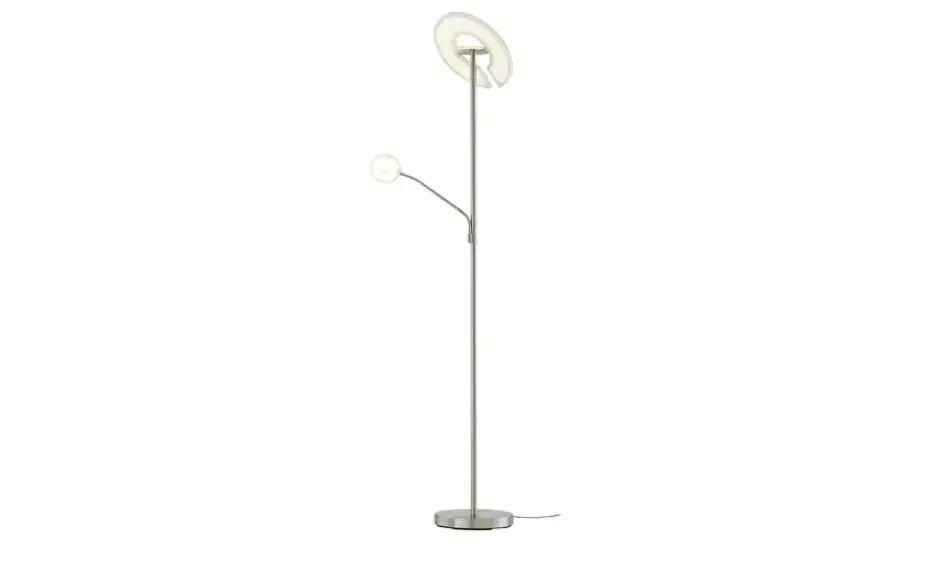 Fischer-Honsel LED-Deckenfluter 2-flammig, Nickel-matt