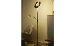 Fischer-Honsel LED-Deckenfluter 2-flammig, Nickel-matt