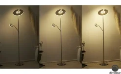 Fischer-Honsel LED-Deckenfluter 2-flammig, Nickel-matt
