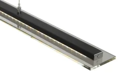 Fischer-Honsel LED-Pendelleuchte, schwarz-matt/Rauchglas