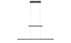 Fischer-Honsel LED-Pendelleuchte, schwarz-matt/Rauchglas