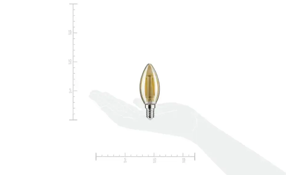 LED Vintage Kerze E14/2W gold
