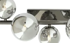 Meisterleuchten Deckenleuchte, 5-flg. schwarzchrom/Rauchglas