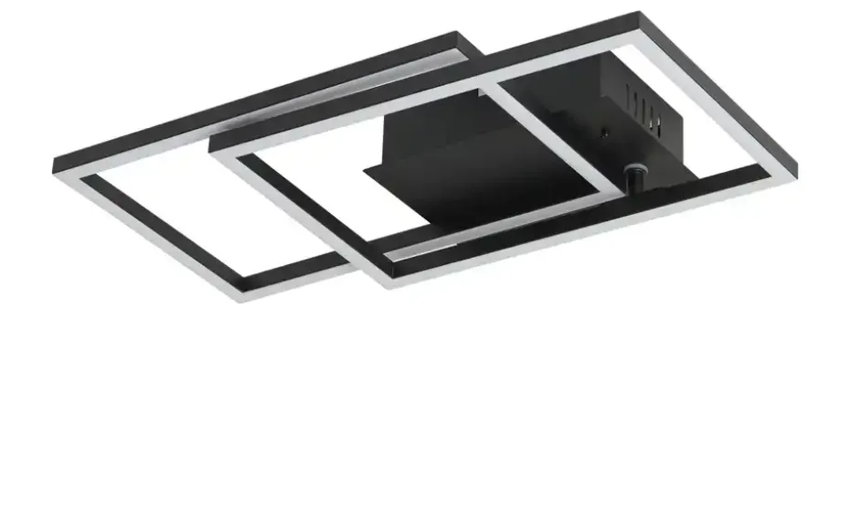 Meisterleuchten LED-Deckenleuchte 2-flammig, schwarz mit Fernbedienung
