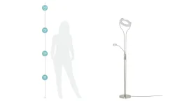 Meisterleuchten LED-Deckenfluter, 2-flammig Chrom