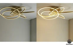 Meisterleuchten LED-Deckenleuchte messing-matt