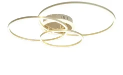 Meisterleuchten LED-Deckenleuchte, 3 Ringe, alufarben