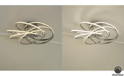 Meisterleuchten LED-Deckenleuchte, 6-flammig, chrom `gedreht´