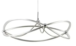 Trio LED-Pendelleuchte Nickel-matt geschwungen